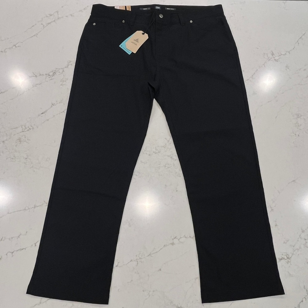 prAna‎ NEW Brion Slim Pant II Mens 42x30 Black Water Repellent Hiking Gorpcore